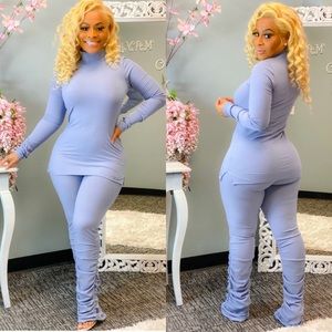 Ribbed Stacked Legging SET NWT Boutique